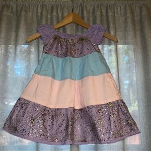 Home Sewn Bohemian Dress With Sparkle Sequin Pannels